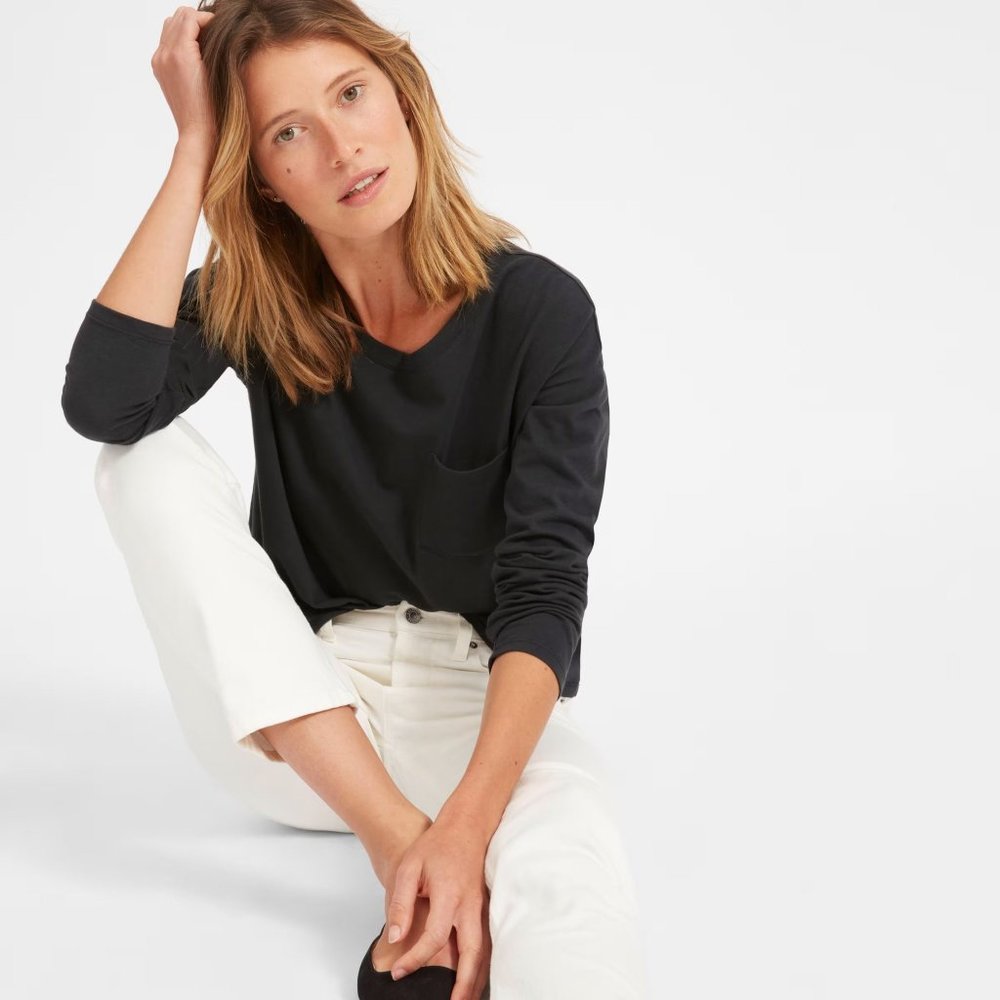 Everlane Black Long Sleeve Tee